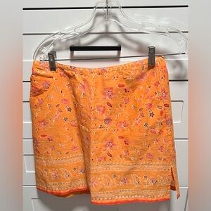 Floral Orange bandana skort by Blue plate sz 6
